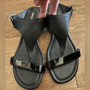 Donald J. Pliner Black Leather Sandals 8.5
